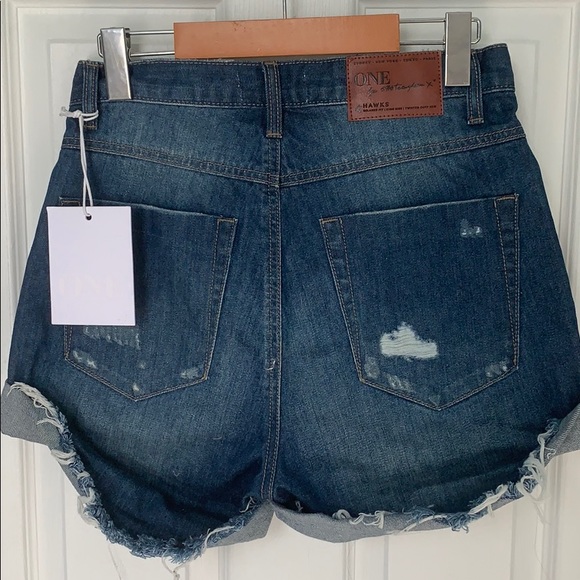 One Teaspoon High Waisted Denim Shorts Sz. 28 - Picture 2 of 3